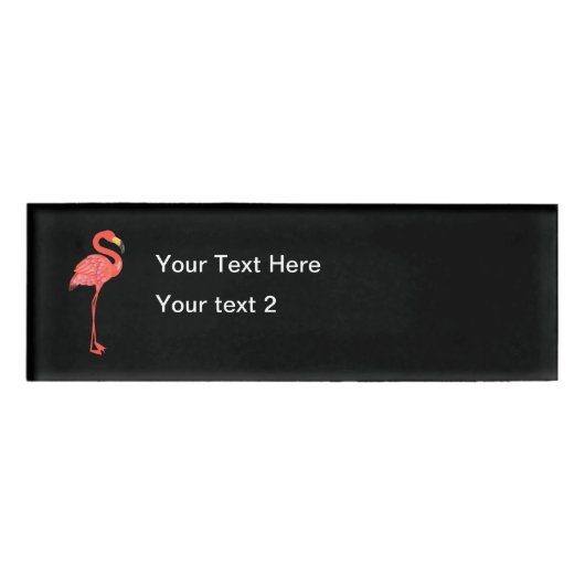 Tropisches Flamingo-Gastfreundschafts-Thema Namenschild (Vorderseite)