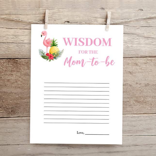 Tropisches Flamingo Gebete für Babyduschkarte (Von Creator hochgeladen)