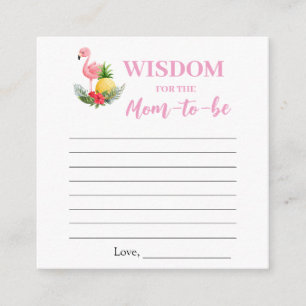 Tropisches Flamingo Gebete für Babyduschkarte Begleitkarte