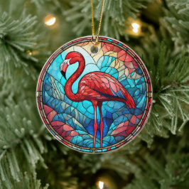 Tropisches Flamingo Keramik Dekorative Ornamente