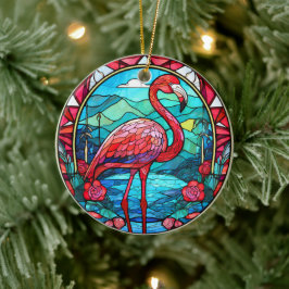 Tropisches Flamingo Keramik Dekorative Ornamente