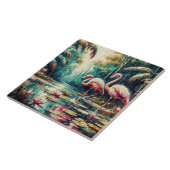 Tropisches Flamingo-Keramikfliese Fliese (Seite)