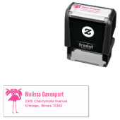 Tropisches Flamingo mit Palmen Permastempel (Beispiel)