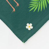 Tropisches Flamingo-Muster Fleecedecke (Ecke)