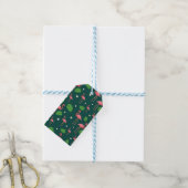 Tropisches Flamingo-Muster Geschenkanhänger (Mit Garn)