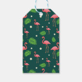 Tropisches Flamingo-Muster Geschenkanhänger (Vorderseite)