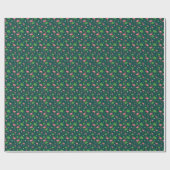 Tropisches Flamingo-Muster Geschenkpapier (Flach)