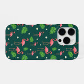 Tropisches Flamingo-Muster iPhone Hülle (Rückseite (Horizontal))