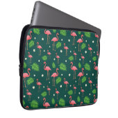 Tropisches Flamingo-Muster Laptopschutzhülle (Vorne Rechts)