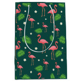 Tropisches Flamingo-Muster Mittlere Geschenktüte (Vorderseite)