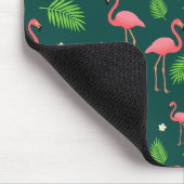 Tropisches Flamingo-Muster Mousepad (Ecke)