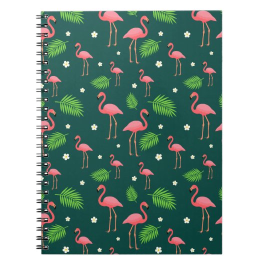 Tropisches Flamingo-Muster Notizblock (Vorderseite)