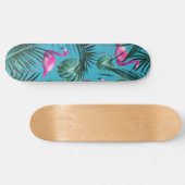 Tropisches Flamingo-Muster Nr. 4 Skateboard (Horizontal)