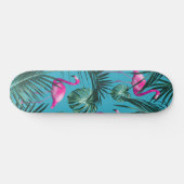 Tropisches Flamingo-Muster Nr. 4 Skateboard (Horizontal)