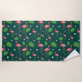 Tropisches Flamingo-Muster Strandtuch