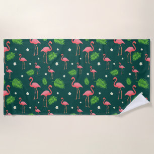 Tropisches Flamingo-Muster Strandtuch