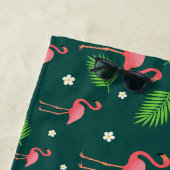 Tropisches Flamingo-Muster Strandtuch (Beispiel)