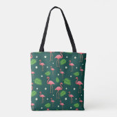 Tropisches Flamingo-Muster Tasche (Rückseite)