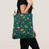 Tropisches Flamingo-Muster Tasche (Von Nahem)