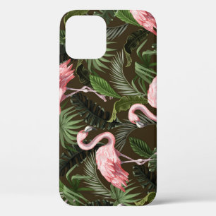 Tropisches Flamingo-Muster: Vintage Blätter Case-Mate iPhone Hülle