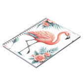 Tropisches Flamingo-Paar Notizblock (Linke Seite)