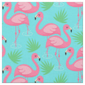 Tropisches Flamingo-Paradies-wunderlicher rosa Stoff (Nahaufnahme)