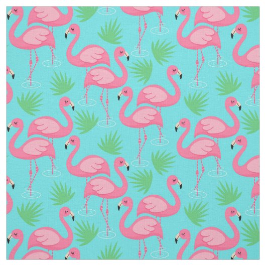 Tropisches Flamingo-Paradies-wunderlicher rosa Stoff (Muster)