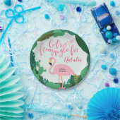 Tropisches Flamingo-Party Pappteller (Party)