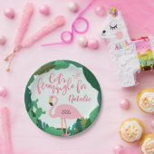 Tropisches Flamingo-Party Pappteller (Party)
