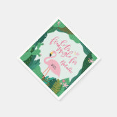 Tropisches Flamingo-Party Serviette (Ecke)