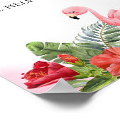 Tropisches Flamingo Pink Drinks Zeichen Poster (Ecke)