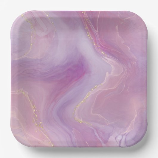 Tropisches Flamingo-Plateau Pappteller (Vorderseite)