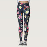 Tropisches Flamingo Print, exotische botanische Bl Leggings<br><div class="desc">Entspannen Sie in stilvollem Ambiente mit den niedlichen Leggings,  die Flamingo und den Blumendruck tragen. Ideal für einen Abend,  ein Training oder den täglichen Gebrauch.</div>