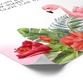 Tropisches Flamingo Rosa Windelkreuz-Zeichen Poster (Ecke)
