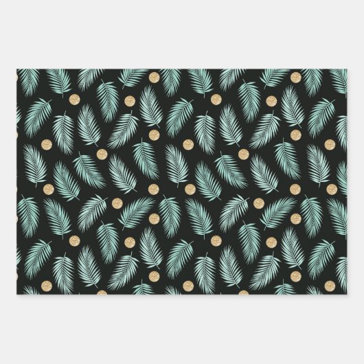 Tropisches Flamingo-Set von 3 Geschenkpapier Set (Vorderseite 2)