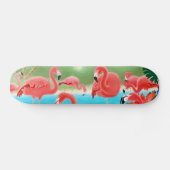 Tropisches Flamingo-Skateboard Skateboard (Horizontal)
