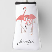 Tropisches Flamingo-Trio mit benutzerdefinierter M Golf Headcover (Rotieren 90)