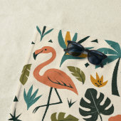 Tropisches Flamingo- und Palmenbaum-Muster Strandtuch (Beispiel)