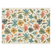 Tropisches Flamingo- und Palmenbaum-Muster Tischdecke (Vorderseite (Horizontal))