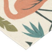 Tropisches Flamingo- und Palmenbaum-Muster Tischdecke (Schrägansicht)