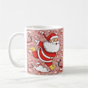 Tropisches Flamingo-Weihnachtsmann-Weihnachtsmuste Kaffeetasse