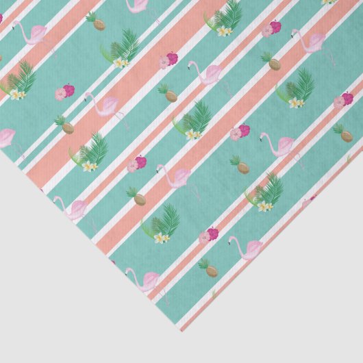 Tropisches Flamingo Wrapping Tissue Paper Seidenpapier (Ausschnitt)