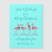 Tropisches Flamingos Meer in Grüße Magnetkarten Magnetkarte (Vorderseite)