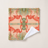 Tropisches Flamingos Set (Waschlappen)