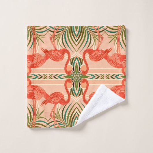 Tropisches Flamingos Set (Waschlappen)