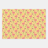 Tropisches Flamingos Wrapping Paper Set 3 Geschenkpapier Set (Vorderseite 3)