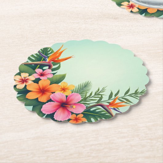 Tropisches Flora Elegante Untersetzer (angewinkelt)