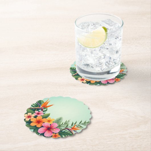 Tropisches Flora Elegante Untersetzer (Vor Ort)