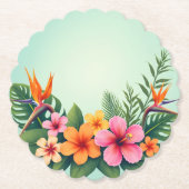 Tropisches Flora Elegante Untersetzer (Vorderseite)