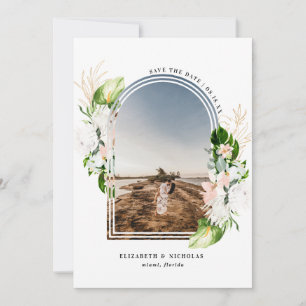 Tropisches Floral   Boho Save the Date